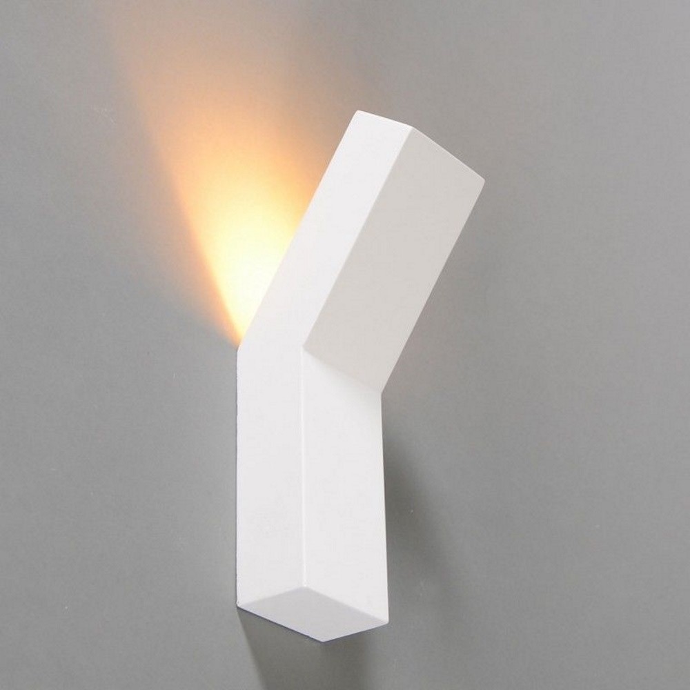 Lampada applique in gesso ceramico g9 30x8x13,5cm