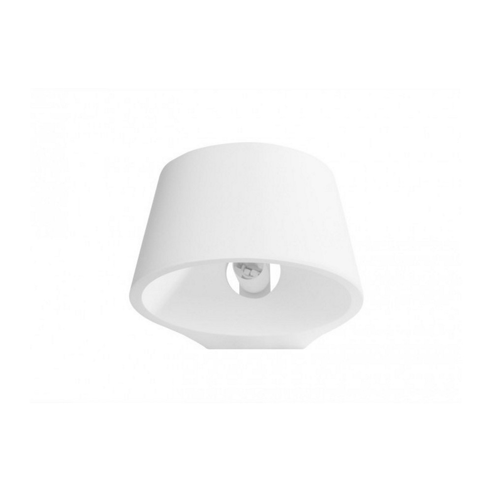 Lampada applique in gesso ceramico a scampanata totale e14 16x10,8x18,5cm